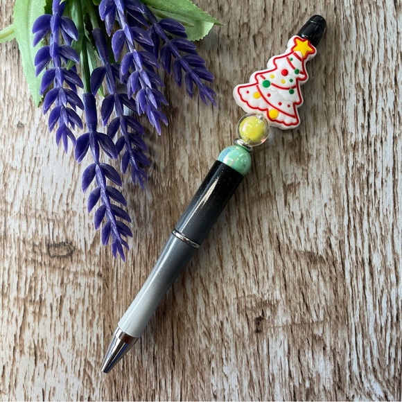 Handcrafted Gnome Dog Pens Beaded Unique Artisan Gifts Office Accessories - Picture 10 of 10